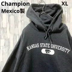 チャンピオン パーカー スウェット XL カレッジ チャコールグレー メキシコ製