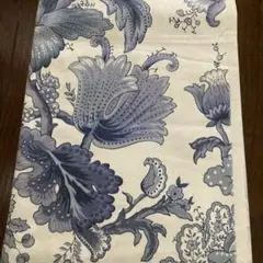 青と白のフローラルカーテン生地 見本品