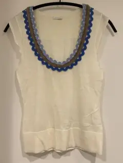 cacharel ノースリーブセーター ホワイト 100%ウール