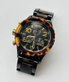 【電池新品の美品】NIXONの42-20 クロノグラフ！人気のべっ甲カラー！
