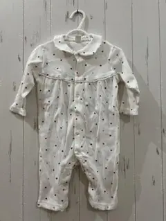 バースデー　cottoli 未使用　ハート　ホワイト　ロンパース　秋　冬