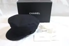 CHANEL シャネル キャスケット 帽子 黒 M 元箱有り