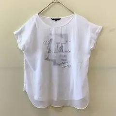 un-sept シフォンレーストップス ロゴTシャツ サイズ40