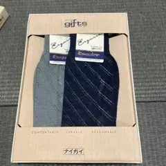 Esquire ナイガイ　メンズ　ビジネスソックス　紺色　ネイビー　25cm