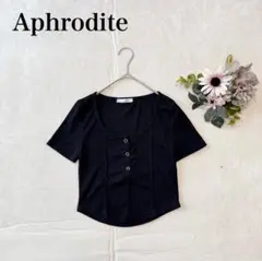 【アフロディーテ】半袖Tシャツ（フリー）切替ライン グロップド丈 テレコリブ