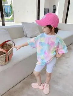 マルチカラー 110 Tシャツ キッズ にこちゃん 女の子 子供