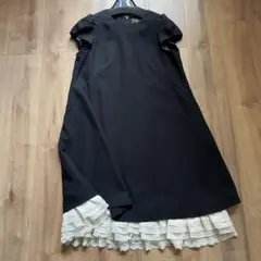 新品　フランシュリッペ　バイカラー　ワンピース　フリル　半袖
