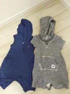 Anna NicolaとGapロンパース2点セット サイズ70 ネイビー・グレー