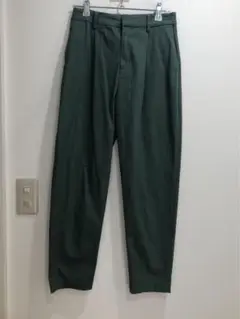 UNIQLO コットンテーパードアンクルパンツ カーキ　ユニクロ　アンクルパンツ