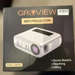 GROVIEW プロジェクター　(JQ818C) Bluetooth搭載 GROVIEW - 4k Projector - 15000lux - JQ818C Native 1080P