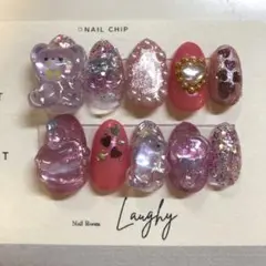ボンボンドロップシールネイル
