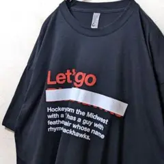 USA製アメリカンアパレル50/50 英字ロゴ Tシャツ ブラック黒XL古着