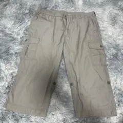 ベージュ カーゴショートパンツ