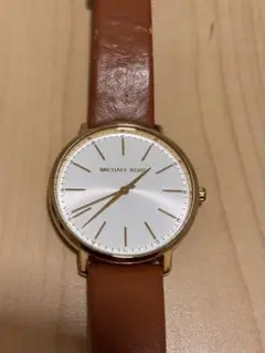 MICHAEL KORS アナログ時計 ホワイト/ブラウン