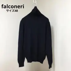 【ファルコネリ】新品未使用　タートルネック　　ウールニット　エルボーパッチ