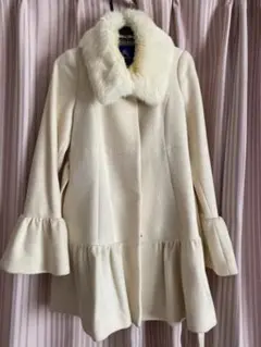 バーバリーロンドン BLUE LABEL ファー付きコート