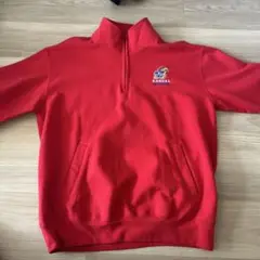 Champion KANSAS ハーフジップトレーナー 赤