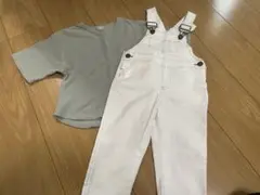 プティマイン　オーバーオールとトップスセット　90センチ