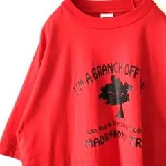 BRANCH ファミリー ツリー Tシャツ XL レッド 赤 古着
