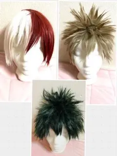 コスプレ ヒロアカ ウィッグ 緑谷 爆豪 轟 オリジンセット