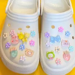 ジビッツチャーム　クロックスサンダルアクセサリー　お花　動物　デコパーツ
