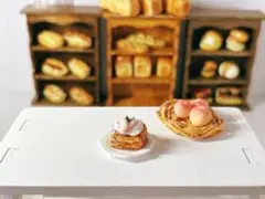【ミニチュア スイーツ】水蜜桃のデニッシュ②。