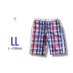 【各種割引】 FILA ポリエステル チェック ショート ハーフ パンツ LL