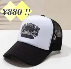 【再値下げ880円！】キャップ 野球帽 メッシュキャップ 帽子 黒 ブラック