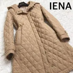 美品 IENAイエナ キルティング コート 中わた フード