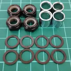 スケートボード アクセルナット スペーサー ワッシャー 1台分