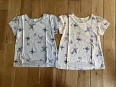 新品 西松屋 女の子 キッズ ちょうちょ 半袖Tシャツ セット 110センチ