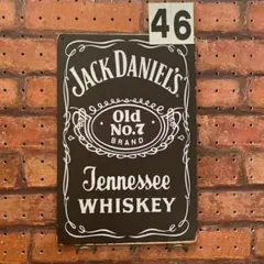 ジャックダニエル JACKDANIELS 《46》レトロ ブリキ 看板 ☻