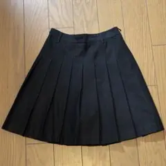ブラック プリーツスカート ゴム入り サイズS