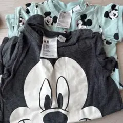 H&M ミッキーマウスロンパース 2点セット