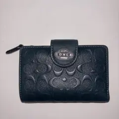 COACH 二つ折り財布 ダークグリーン