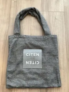 CITENシテン クリアロゴグリッターキラキララメ ビッグトートバッグ グレー