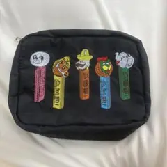 PEZキャラクター刺繍　ポーチ　トラベル用品