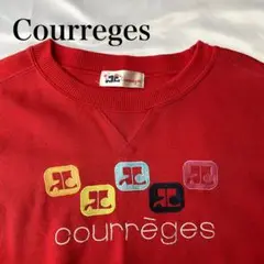 【Courreges】ロゴデザイントレーナー スウェット パーカー