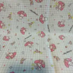 My Melody プリント生地 水色　112×56㎝　2018年