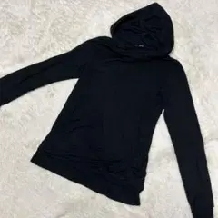 シェラック スウェットパーカー 黒　ストレッチ