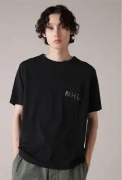 MHL. ブラック Tシャツ Lサイズ