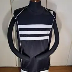 アディダス　adidas ノースリーブ　ランニングシャツ　ブラック　XL サイズ