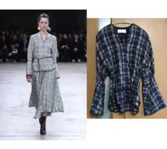 Mame Kurogouchi マメクロゴウチ チェック ブラウス 18AW