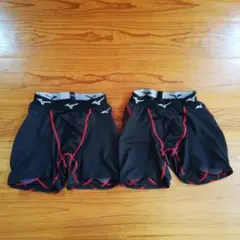 ２枚セット　Mizuno スライディングパンツ 160サイズ 黒赤