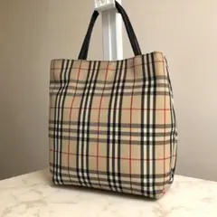 良品　Burberry London　バーバリー　ハンドバッグ　ノバチェック　8