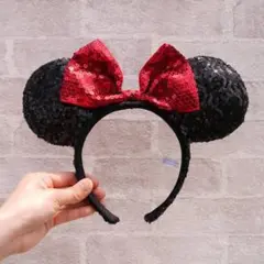 ミニーマウス スパンコールカチューシャ