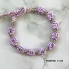 ぷっくりお花ミサンガ