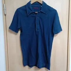 BLUE BLUE青いボタン付きポロシャツ サイズ2
