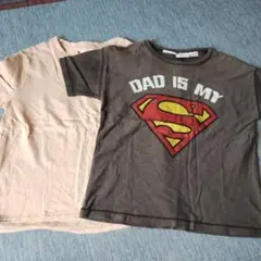 スーパーマン Tシャツ ピンクベージュ色