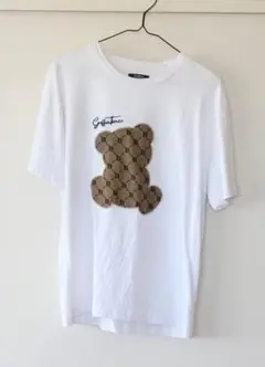 ホワイト Tシャツ ベアモチーフ M